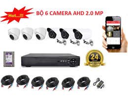 Bộ 6 Camera AHD 2.0 MP